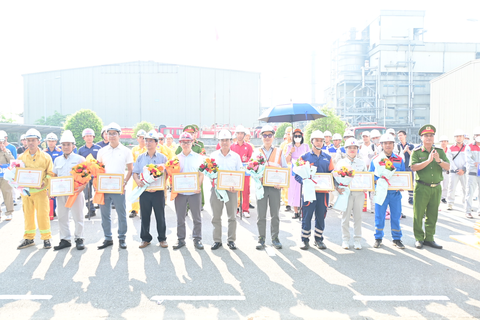 Cụm Doanh nghiệp an toàn PCCC Khu Kinh tế Đình Vũ tổ chức hội thao kỹ thuật phòng cháy chữa cháy năm 2024